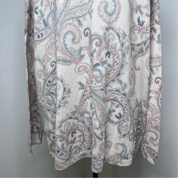 J. Jill  V Neck Dolman  Tunic Sweater XL Floral - Picture 7 of 12